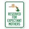 Signmission Reserved for Expectant Mothers With Stork & Baby Graphic Heavy-Gauge Aluminum Parking, A-1824-23201 A-1824-23201 - alternate 1
